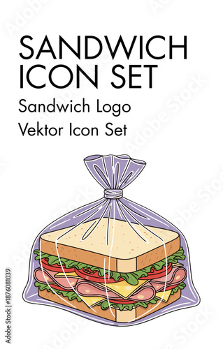 Sandwich Icon Set A Vector Collection of Delicious Food Graphics for Your Projects
