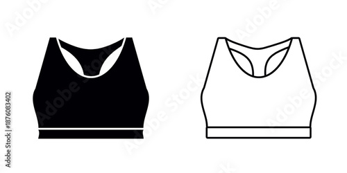 Sports bra set icon isolated on white background.