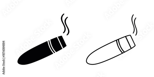 Cigar set icon isolated on white background.