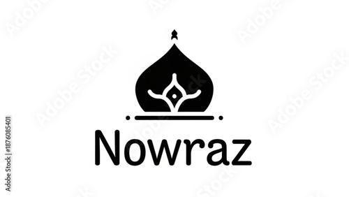 Nowraz logo with teardrop symbol and text on white background