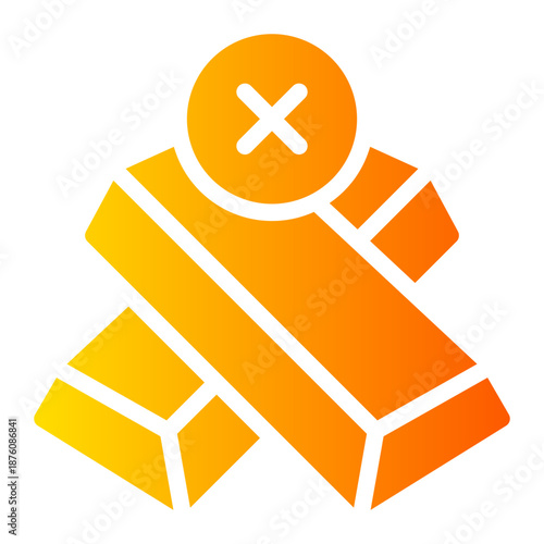 delete gradient icon