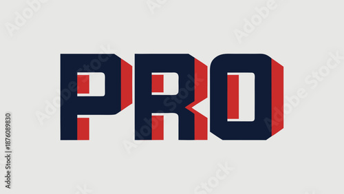 Modern minimalist vector design featuring the word 'pro' in a stylish and professional manner, ideal for branding and marketing materials.
