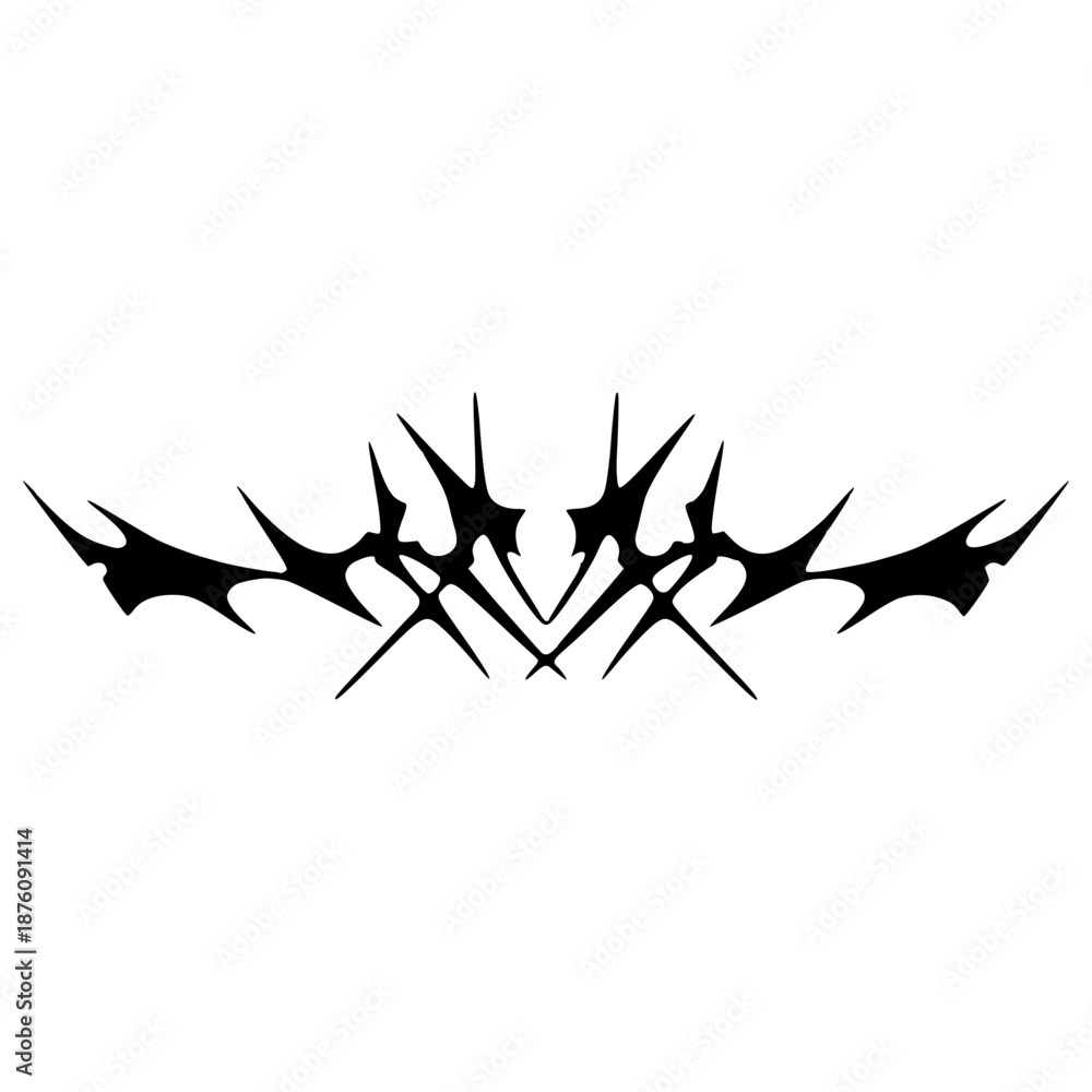 Fototapeta premium Goth Neotribal Tattoo Design Vector