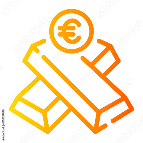 euro gradient icon