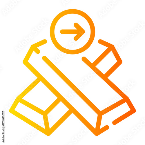 right arrow gradient icon