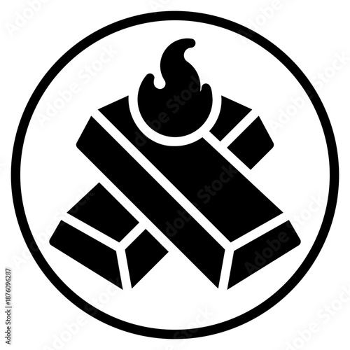 fire glyph icon
