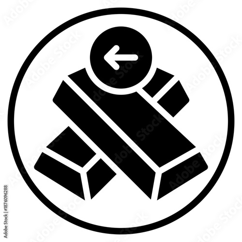 left arrow glyph icon