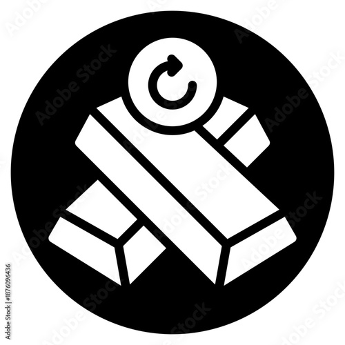 circular arrow glyph icon