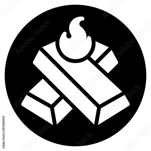 fire glyph icon