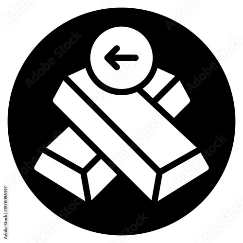 left arrow glyph icon