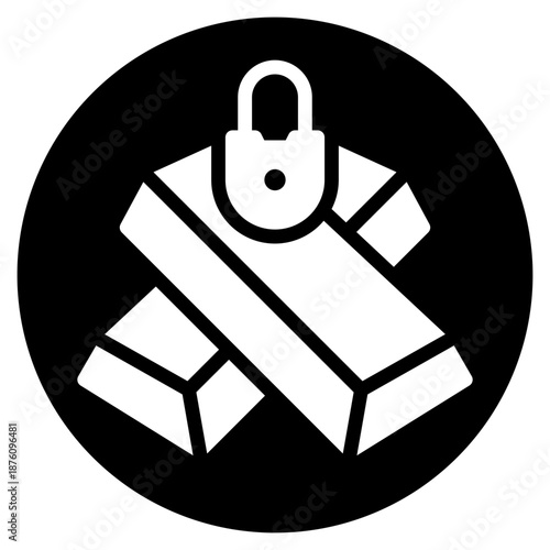 padlock glyph icon