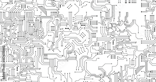 Vector futuristic black circuit board. Vector eps10
