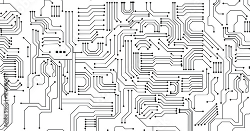 Vector futuristic black circuit board. Vector eps10