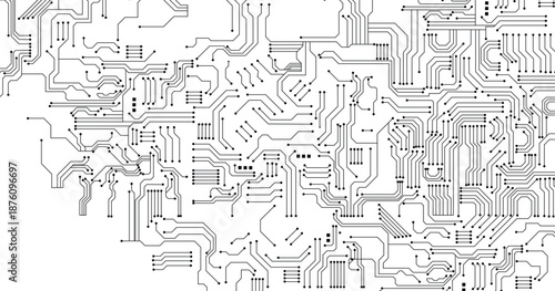 Vector futuristic circuit board , Electronic motherboard, Communication and engineering concept , Hi-tech digital technology concept