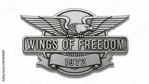 Wings of Freedom 1972 Emblem with Eagle.