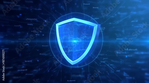 Wallpaper Mural blue shield on blue background Torontodigital.ca