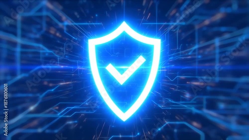 Wallpaper Mural blue shield on blue background Torontodigital.ca