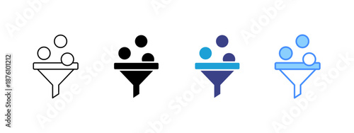 Selective icon set multiple style collection