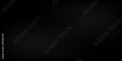 Black and gray dot wave technology texture background. Abstract big data digital concept. 3D rendering.