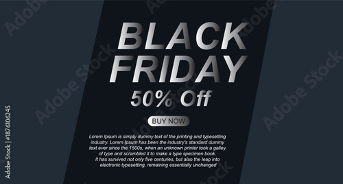 Black Friday Sale Promotion Design Template Black friday sale offer banner template Black Friday sale label price tag discount of fifty percent Discount sign design template for Black Friday promotion