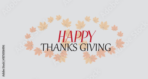 Thanks Giving Banner and Card Design  Thanksgiving Day template background. Happy Thanksgiving Day, Template banner, poster, flyer, greeting card, web design, print design. Vector illustration EPS 10