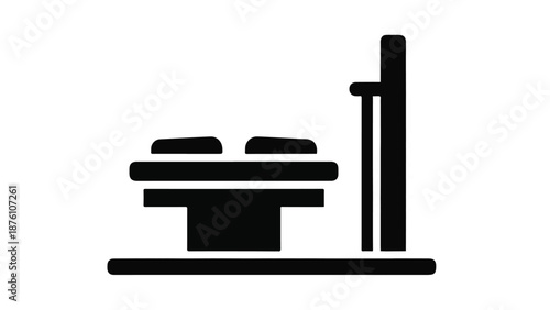 Simple gym equipment silhouette