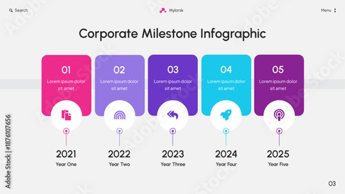 Corporate Milestone Infographic
