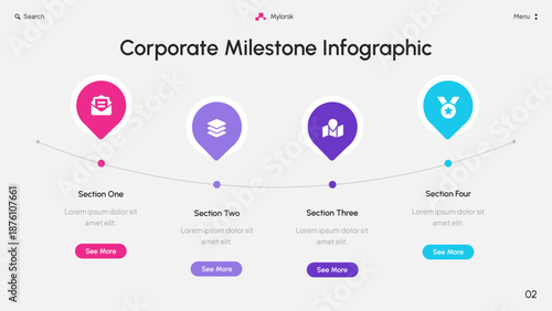 Corporate Milestone Infographic