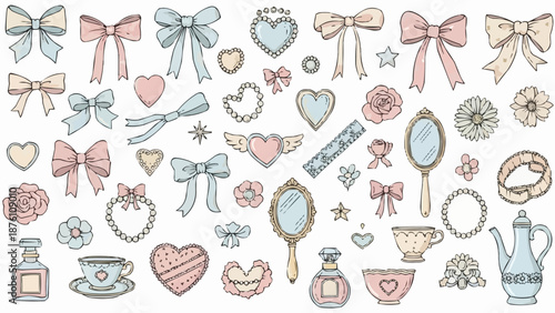 Collection of Vintage Decorative Elements and Accessories.