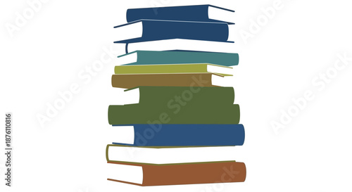 a stack of colorful books on top of each other