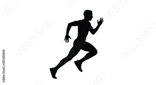 a man running silhouette high quality professional detailed
