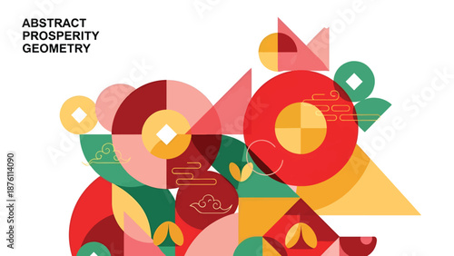 Vibrant Abstract Geometric Shapes and Forms.