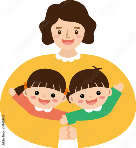 아이를 안고 있는 엄마