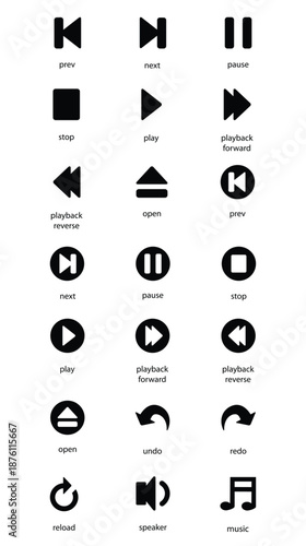 Media Player Icons Set