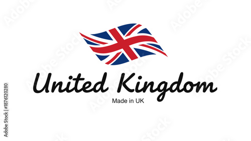 Flag Display, United Kingdom, National Identity, Graphic Art, Vibrant Environment, Close-Up View, Concept of Patriotism