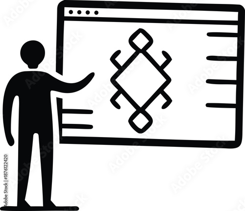 Young woman working remotely on laptop in cozy coffee shop atmosphere