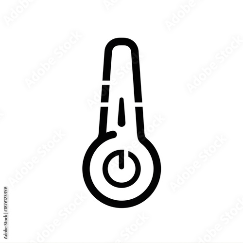 Thermometer icon with a power button symbol, indicating temperature control or activation
