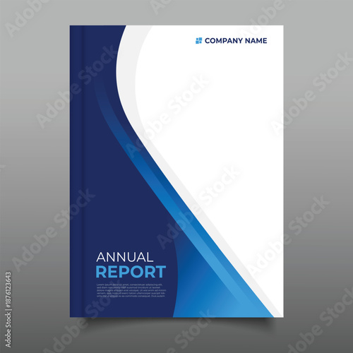 business annual report cover template flyer brochure curve design