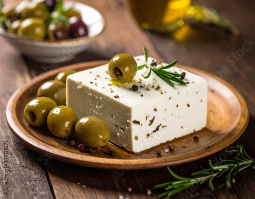 feta cheese with olives