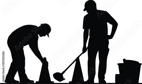 Cleaning crew at work