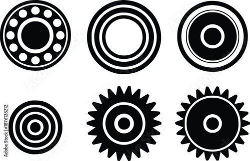 Collection of mechanical gears and wheels