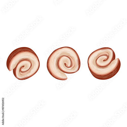 Vector Illustration logo Clip art Chicken Chashu Japanese Braised Chicken Thigh