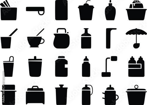 Collection of kitchen and dining utensils