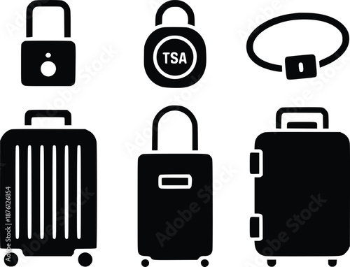 Secure luggage locks and tags