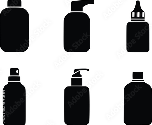 Collection of cosmetic bottles