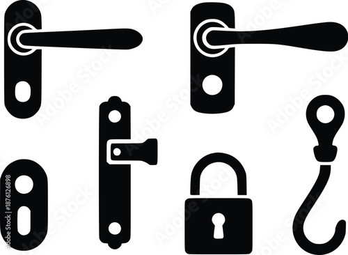 Various door handles and locks