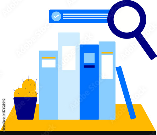 Flat Online Survey Illustration Element