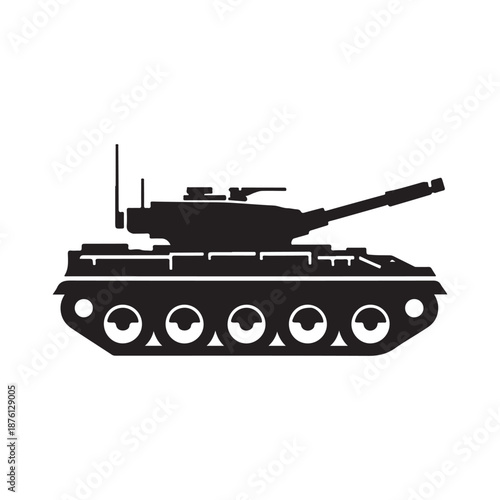 military tank vector silhouette clip art logo design illustration icon collection