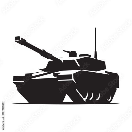 military tank vector silhouette clip art logo design illustration icon collection