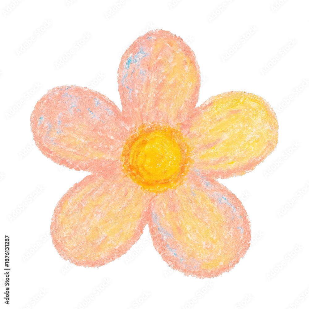 Fototapeta premium PNG Colorful pastel flower illustration.